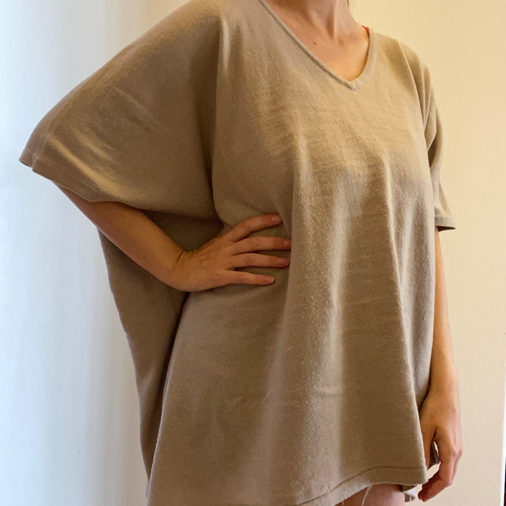 Tan Fall Poncho - Picture 2 of 5